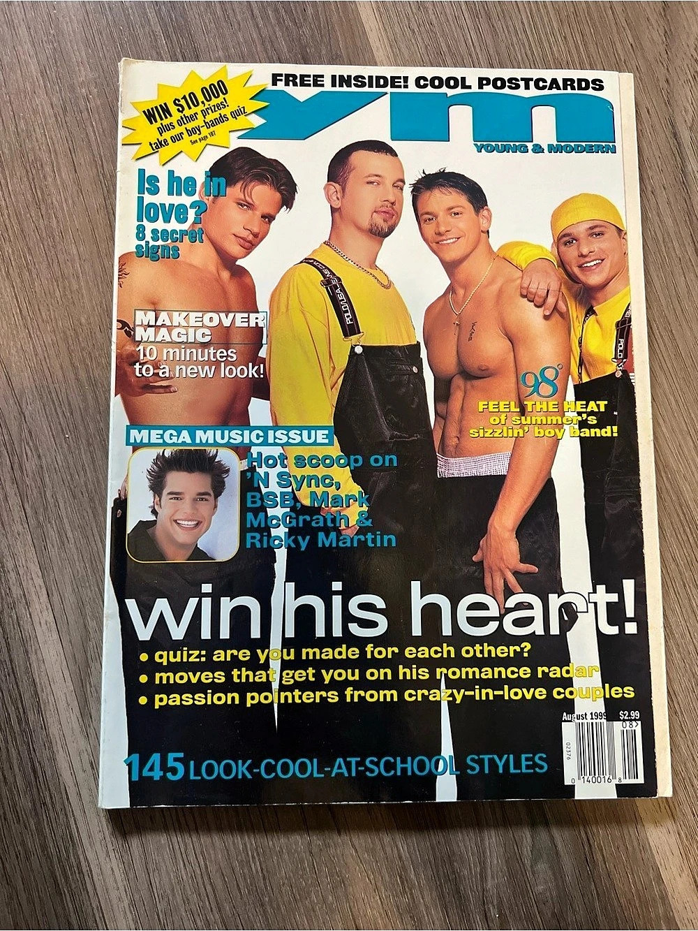 Vintage YM Magazine YM Young & Modern Magazine August 1999 98 Degree Cover